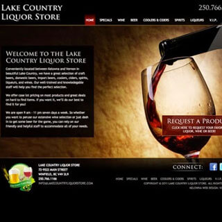 Kelowna WordPress web design and custom themes - Lake Country Liquor Store
